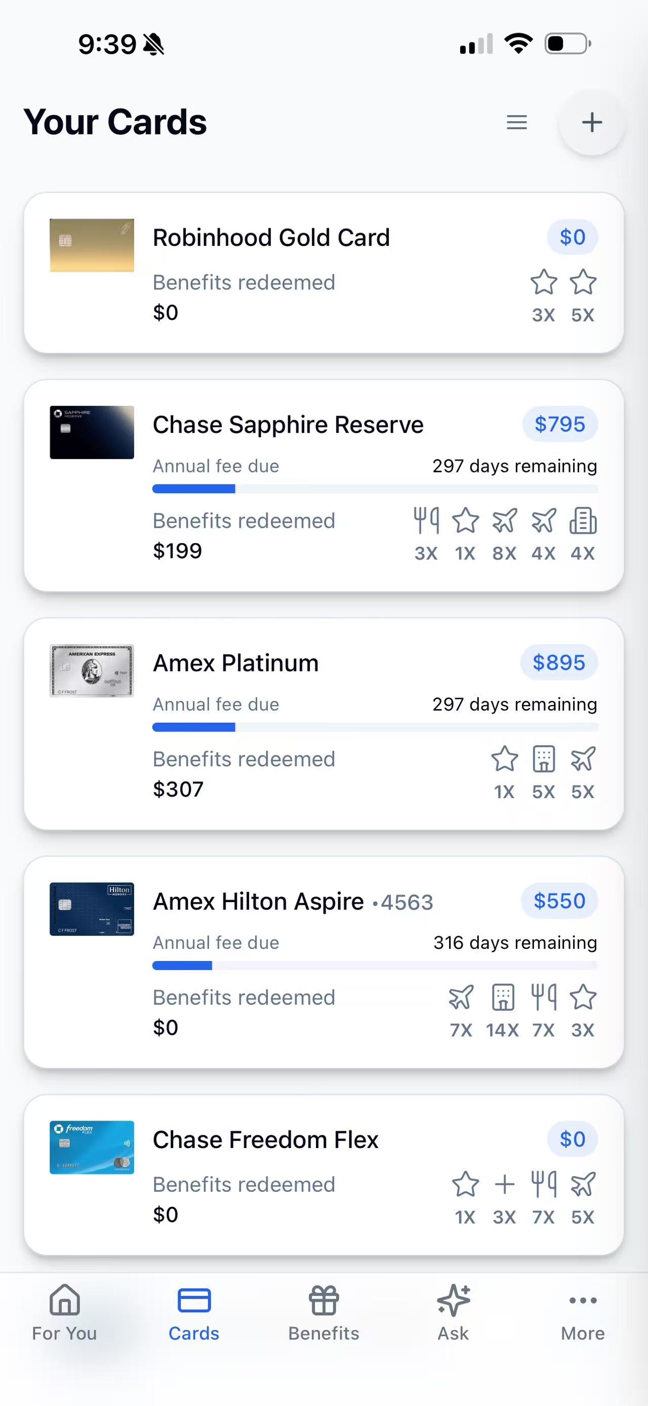 MaxWorth Cards Portfolio